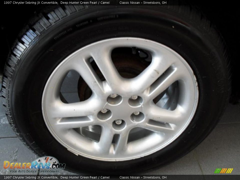 1997 Chrysler Sebring JX Convertible Deep Hunter Green Pearl / Camel Photo #27