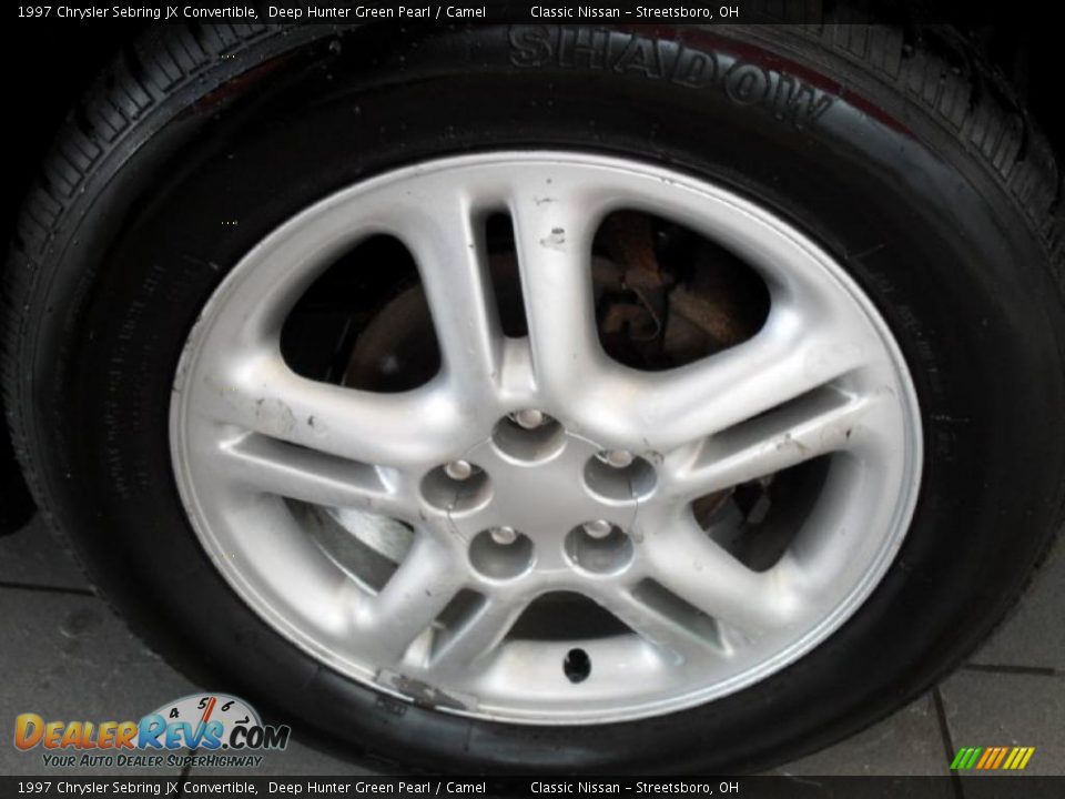 1997 Chrysler Sebring JX Convertible Deep Hunter Green Pearl / Camel Photo #28