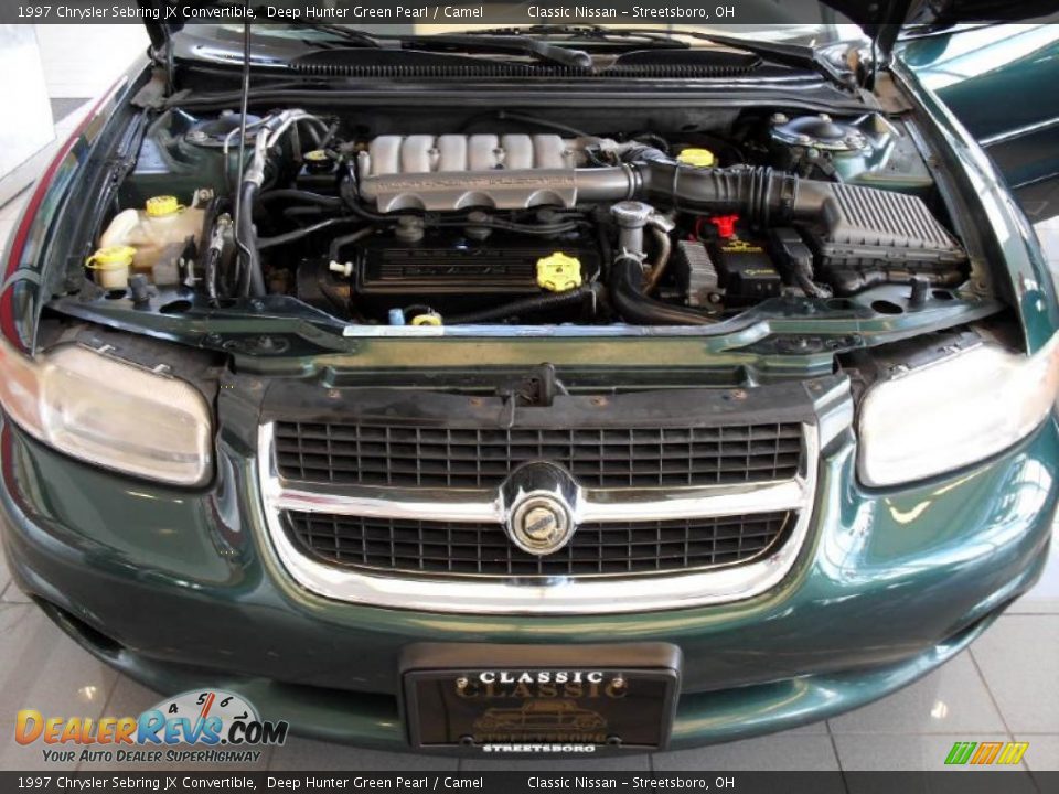 1997 Chrysler Sebring JX Convertible Deep Hunter Green Pearl / Camel Photo #30