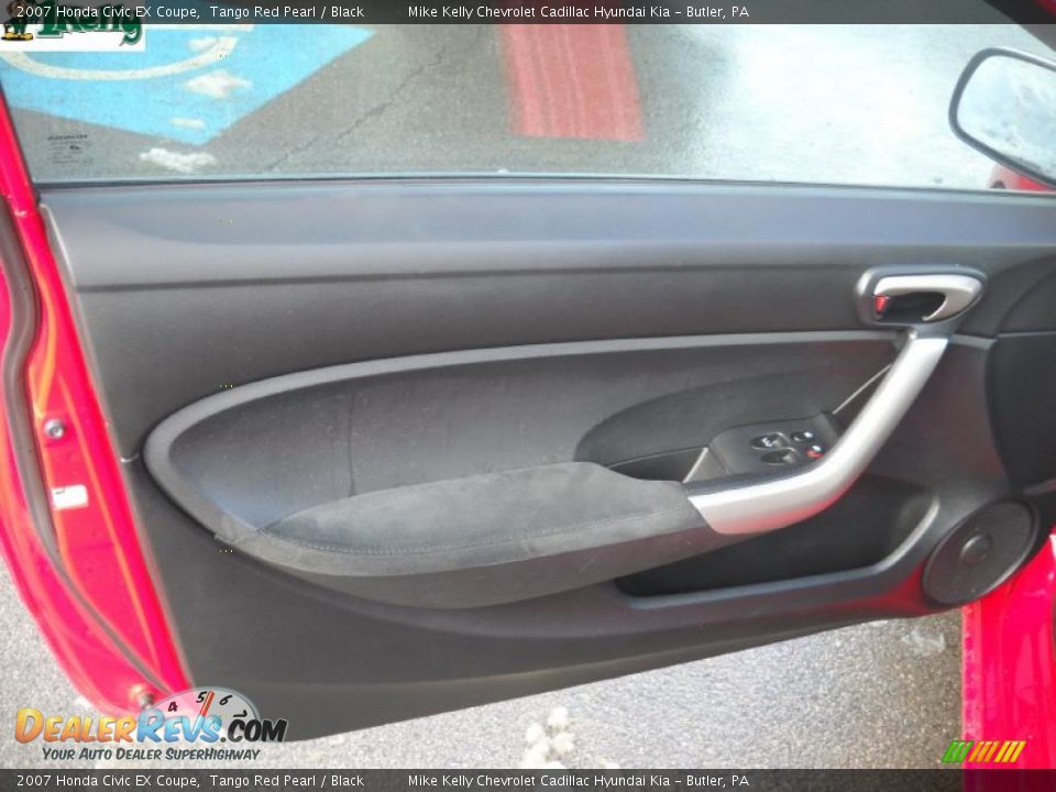 2007 Honda Civic EX Coupe Tango Red Pearl / Black Photo #7