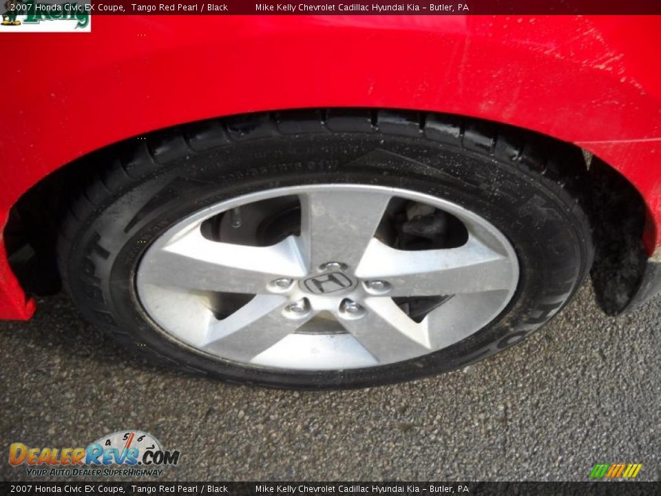 2007 Honda Civic EX Coupe Tango Red Pearl / Black Photo #12