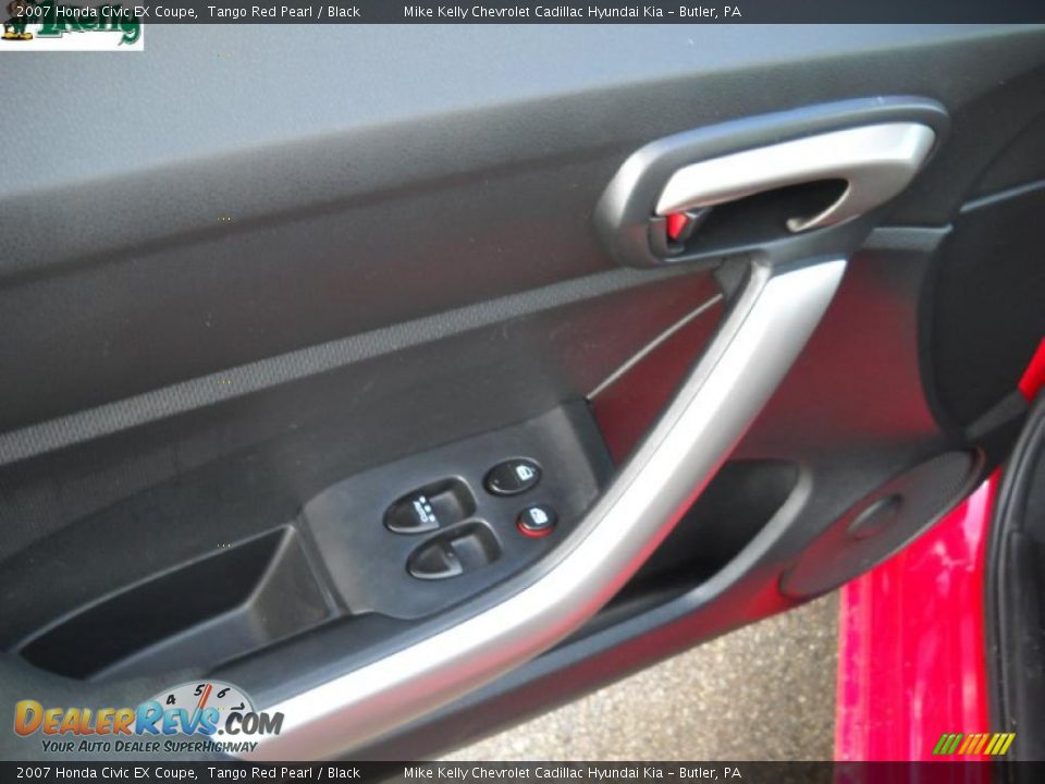 2007 Honda Civic EX Coupe Tango Red Pearl / Black Photo #15