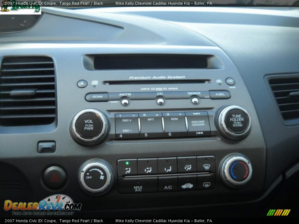 2007 Honda Civic EX Coupe Tango Red Pearl / Black Photo #17