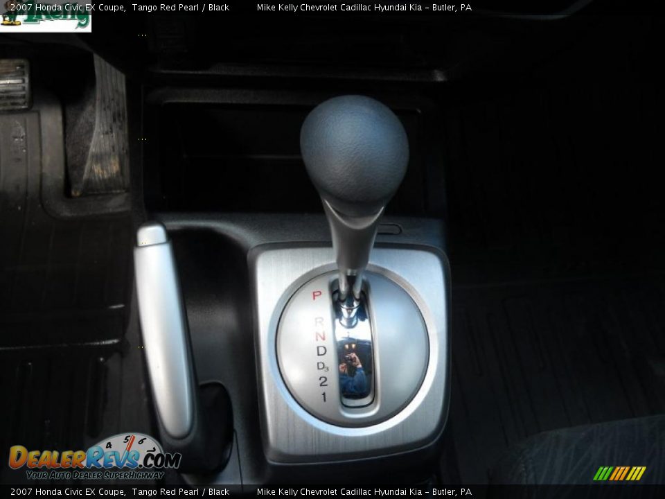 2007 Honda Civic EX Coupe Tango Red Pearl / Black Photo #18