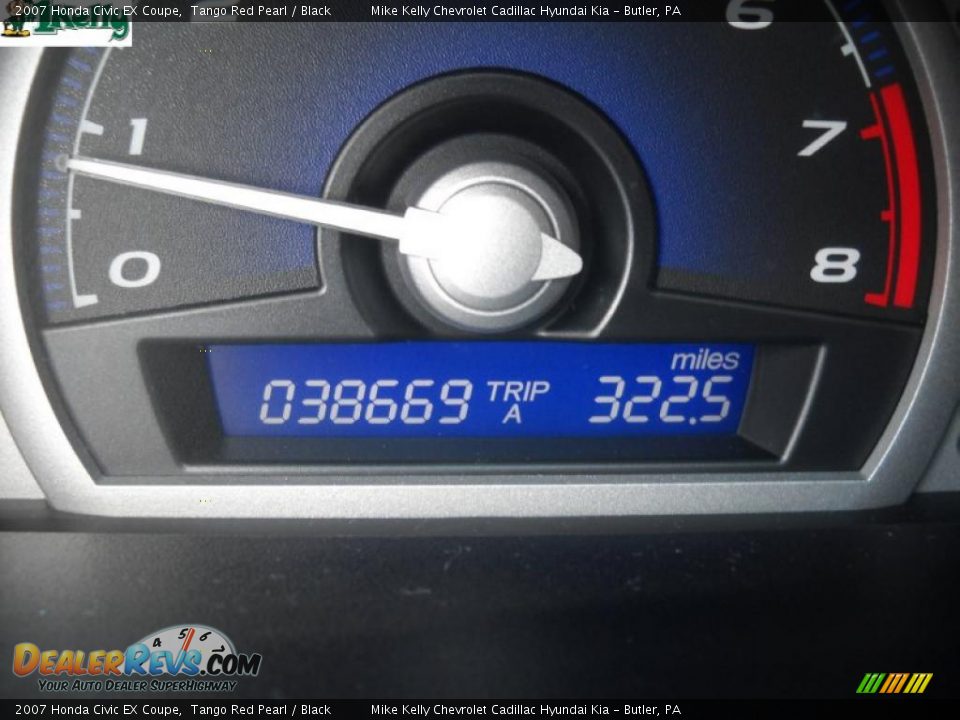 2007 Honda Civic EX Coupe Tango Red Pearl / Black Photo #20