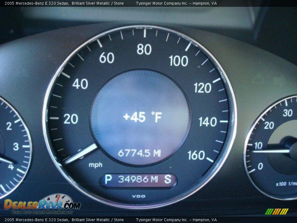 2005 Mercedes-Benz E 320 Sedan Brilliant Silver Metallic / Stone Photo #21