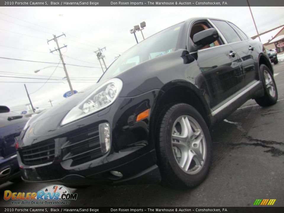 2010 Porsche Cayenne S Black / Havanna/Sand Beige Photo #2