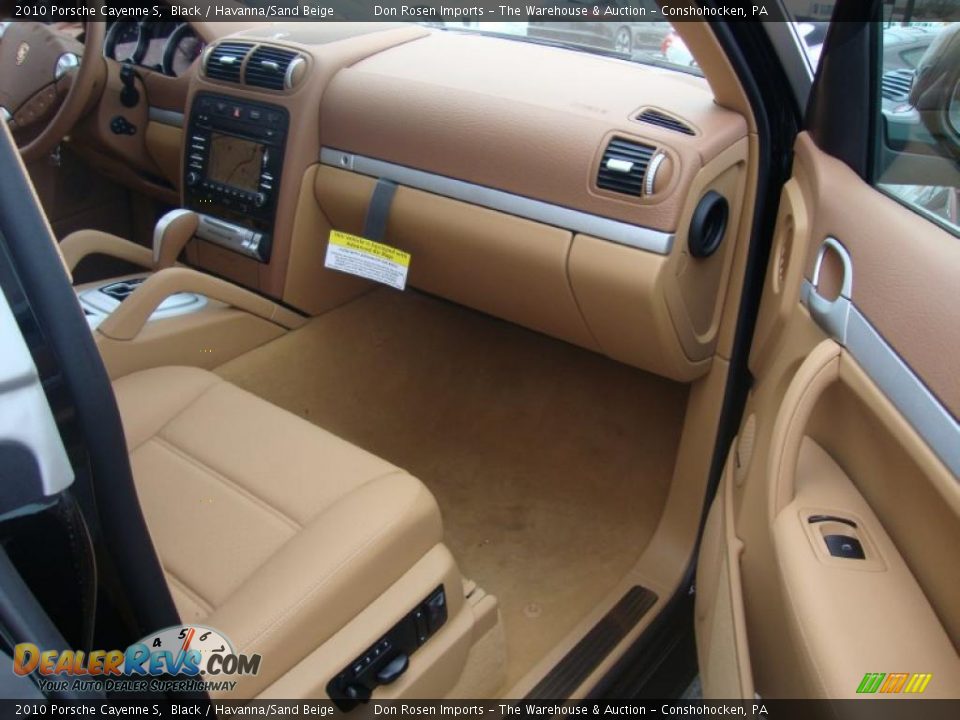 2010 Porsche Cayenne S Black / Havanna/Sand Beige Photo #16
