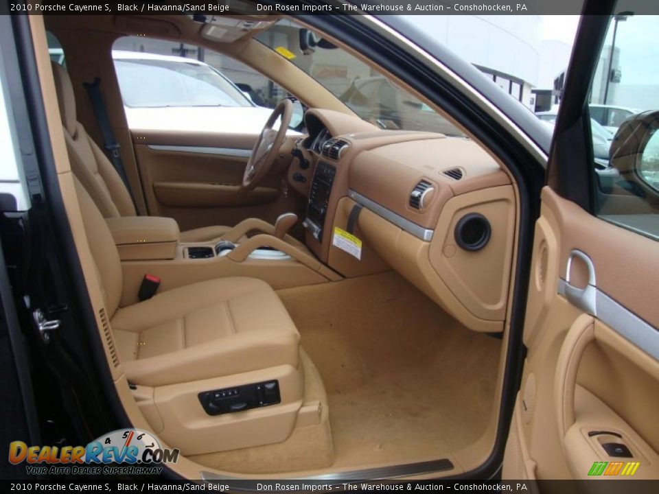 2010 Porsche Cayenne S Black / Havanna/Sand Beige Photo #18