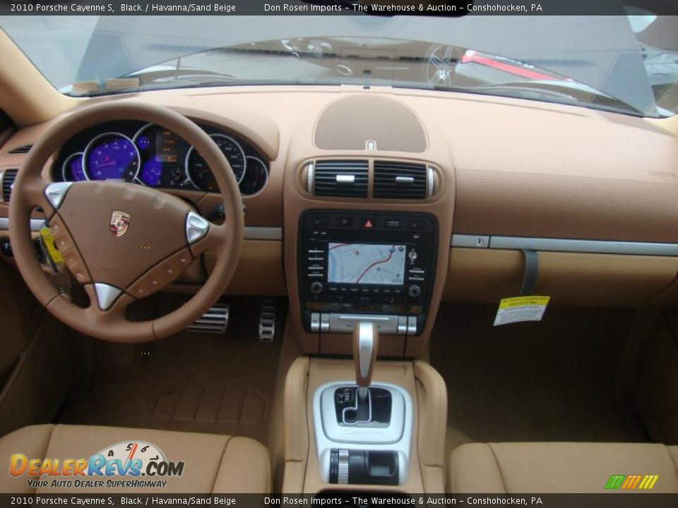 2010 Porsche Cayenne S Black / Havanna/Sand Beige Photo #28