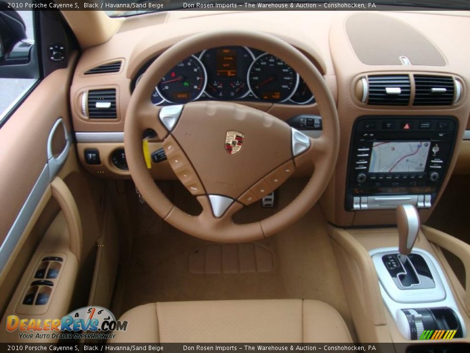2010 Porsche Cayenne S Black / Havanna/Sand Beige Photo #29