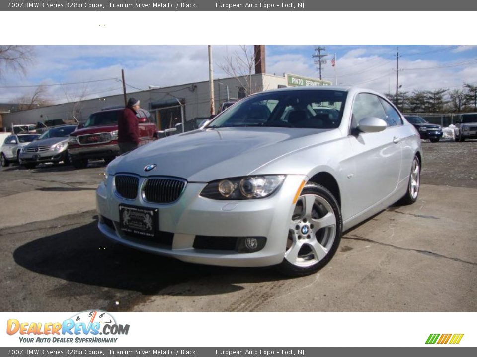 2007 BMW 3 Series 328xi Coupe Titanium Silver Metallic / Black Photo #1