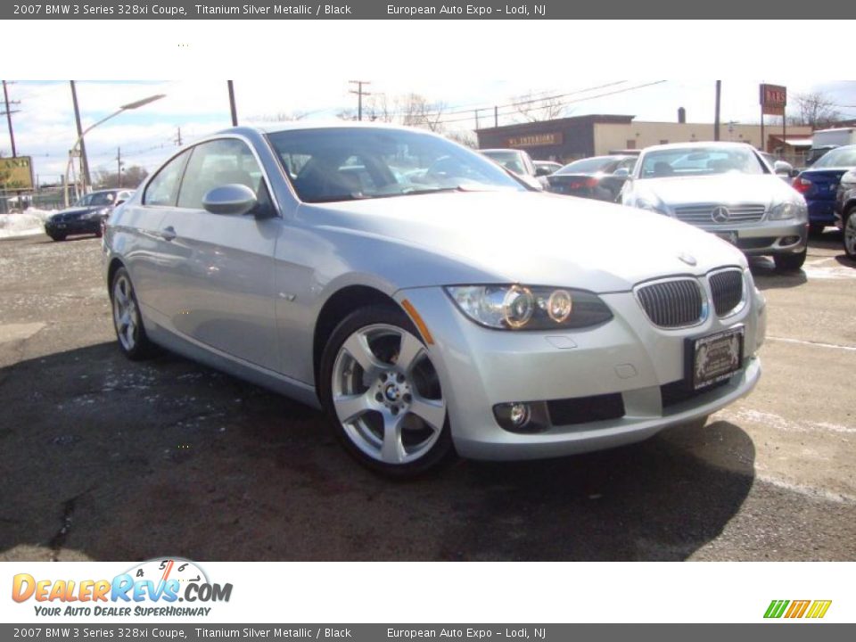 2007 BMW 3 Series 328xi Coupe Titanium Silver Metallic / Black Photo #2