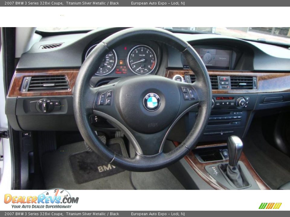 2007 BMW 3 Series 328xi Coupe Titanium Silver Metallic / Black Photo #15