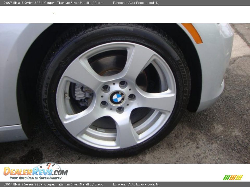 2007 BMW 3 Series 328xi Coupe Titanium Silver Metallic / Black Photo #17