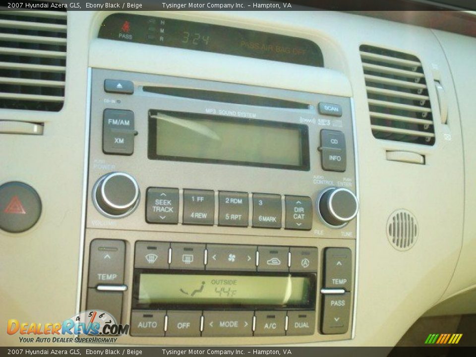 2007 Hyundai Azera GLS Ebony Black / Beige Photo #10