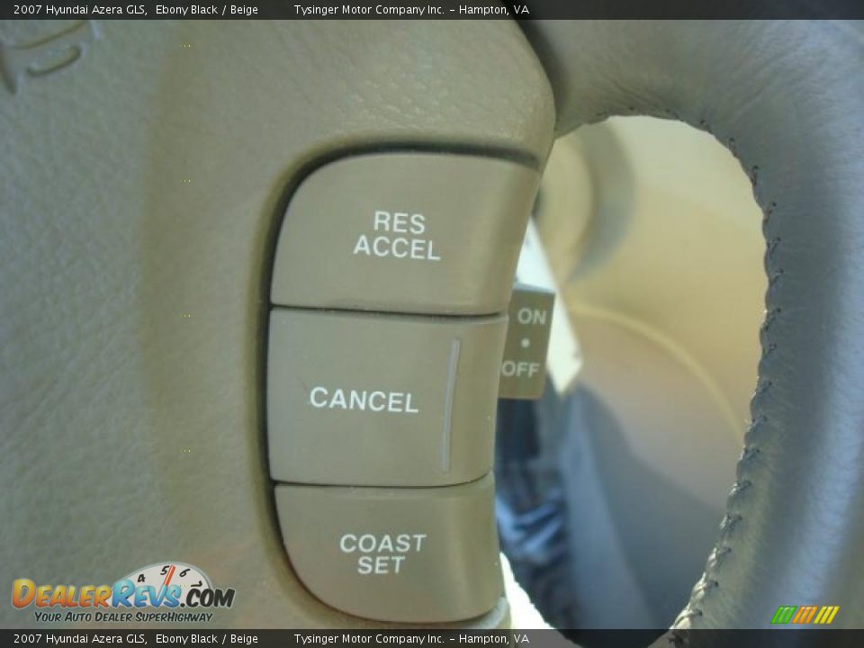 2007 Hyundai Azera GLS Ebony Black / Beige Photo #15