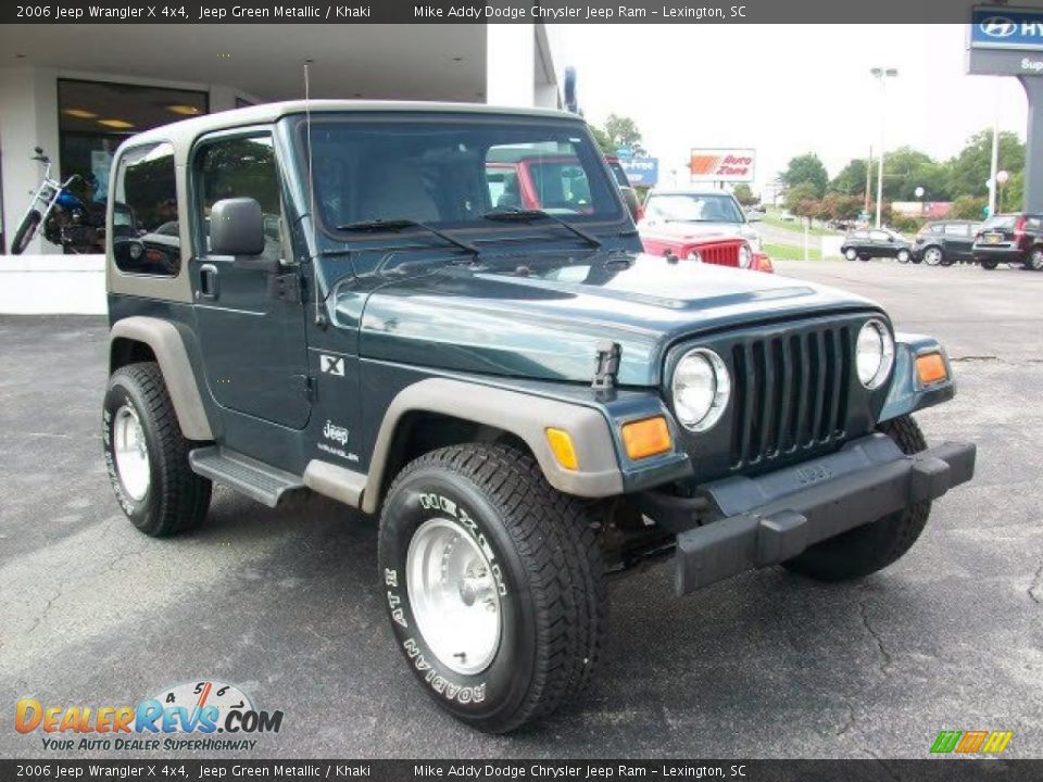 2006 Jeep Wrangler X 4x4 Jeep Green Metallic / Khaki Photo #1