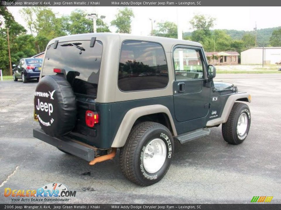 2006 Jeep Wrangler X 4x4 Jeep Green Metallic / Khaki Photo #6