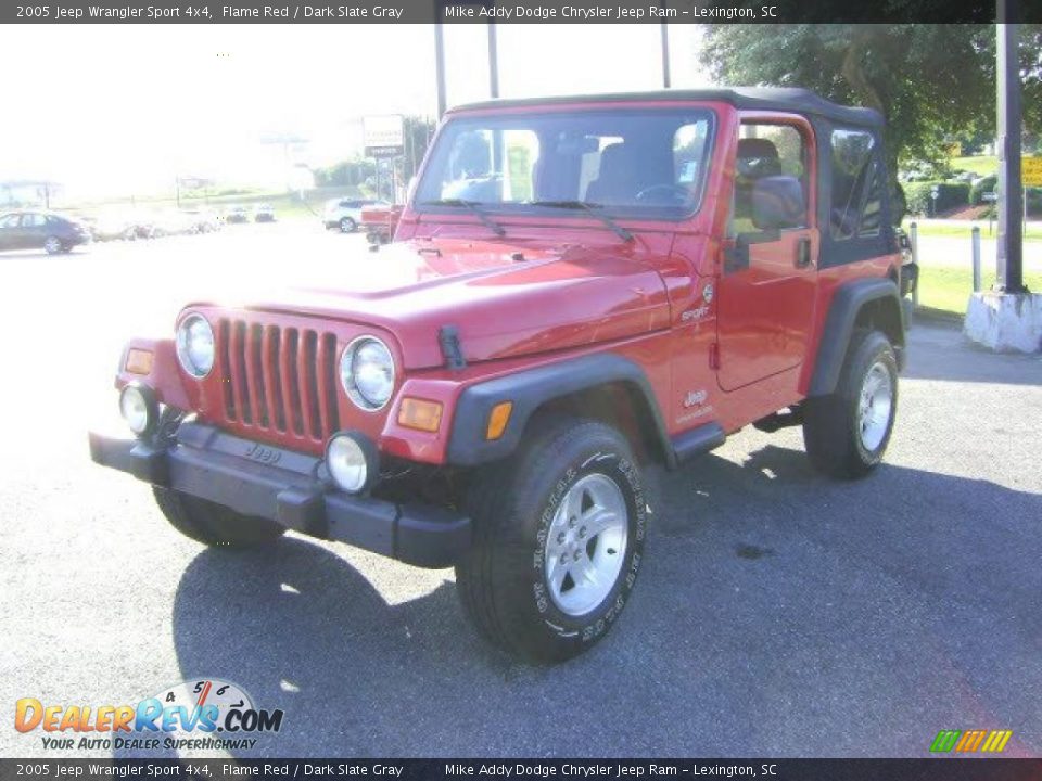 2005 Jeep Wrangler Sport 4x4 Flame Red / Dark Slate Gray Photo #1