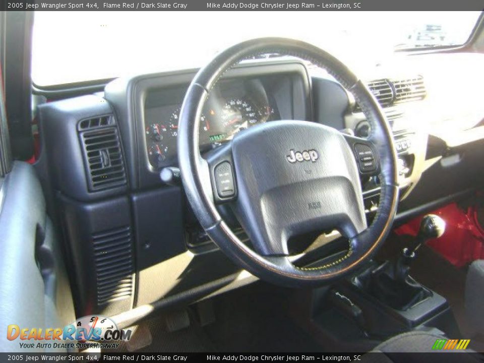2005 Jeep Wrangler Sport 4x4 Flame Red / Dark Slate Gray Photo #5