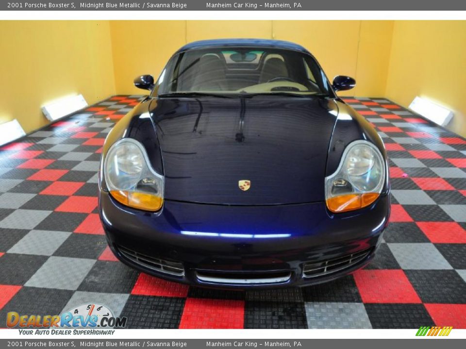 2001 Porsche Boxster S Midnight Blue Metallic / Savanna Beige Photo #2