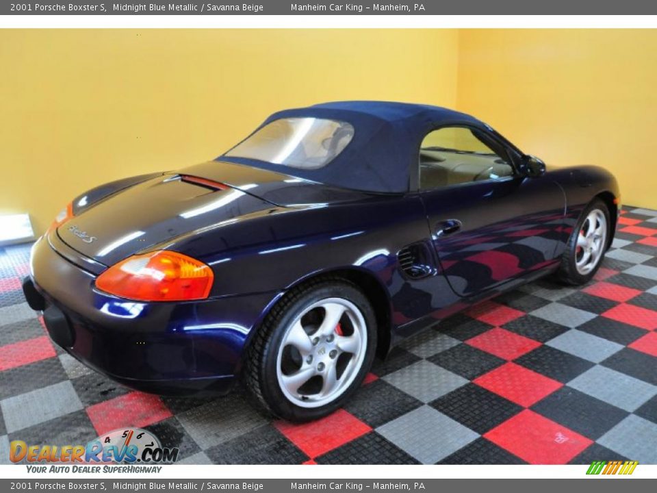 2001 Porsche Boxster S Midnight Blue Metallic / Savanna Beige Photo #6