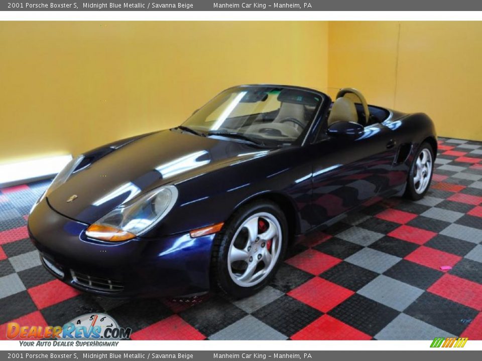 2001 Porsche Boxster S Midnight Blue Metallic / Savanna Beige Photo #7