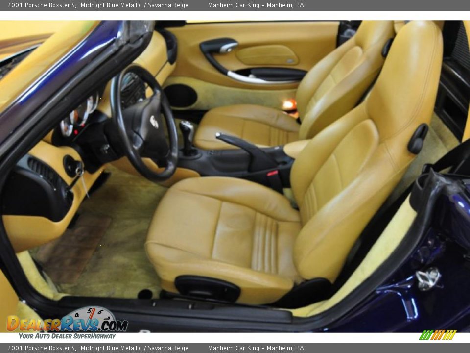 2001 Porsche Boxster S Midnight Blue Metallic / Savanna Beige Photo #13