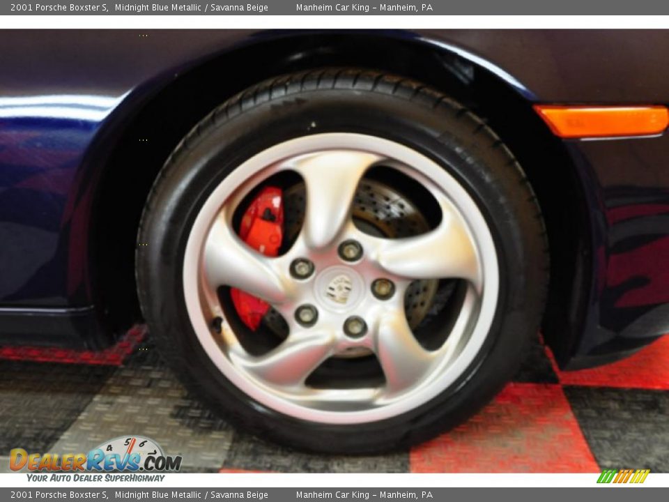 2001 Porsche Boxster S Midnight Blue Metallic / Savanna Beige Photo #16