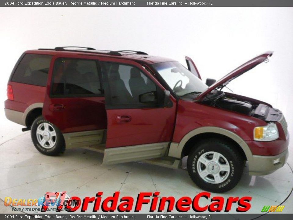 2004 Ford Expedition Eddie Bauer Redfire Metallic / Medium Parchment Photo #7