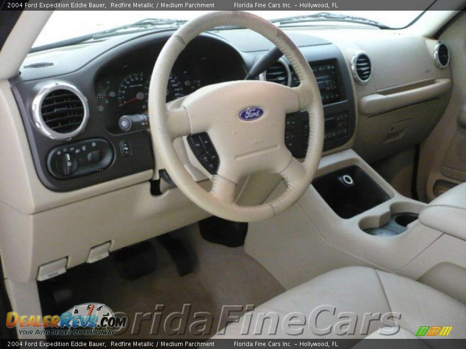 2004 Ford Expedition Eddie Bauer Redfire Metallic / Medium Parchment Photo #12