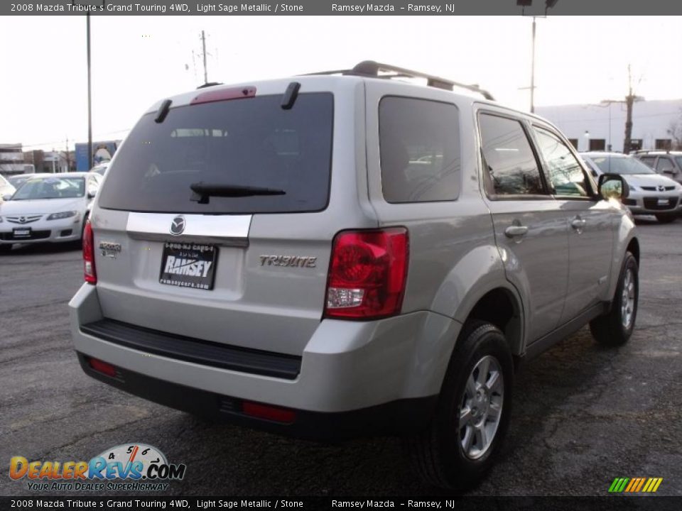 2008 Mazda Tribute s Grand Touring 4WD Light Sage Metallic / Stone Photo #4