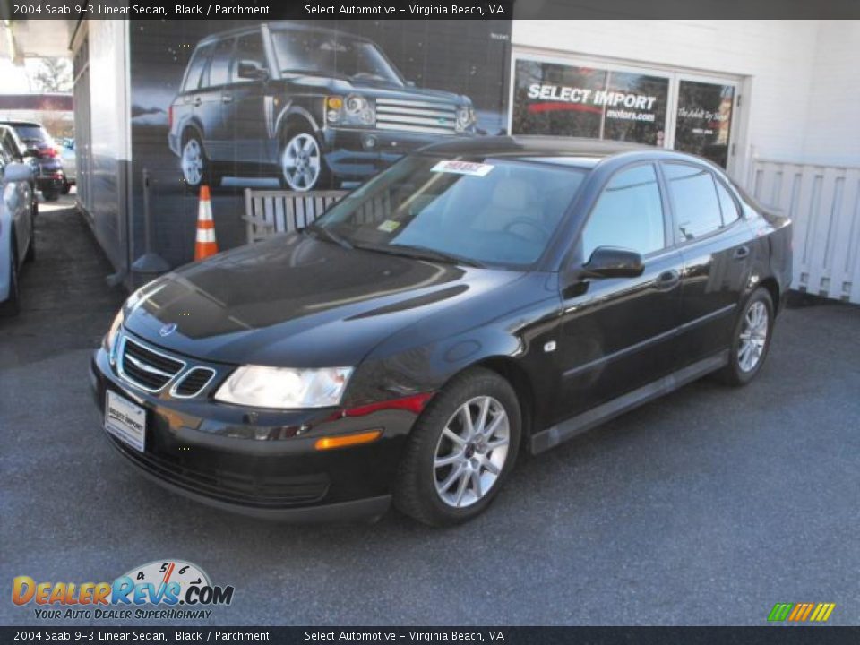 2004 Saab 9-3 Linear Sedan Black / Parchment Photo #1
