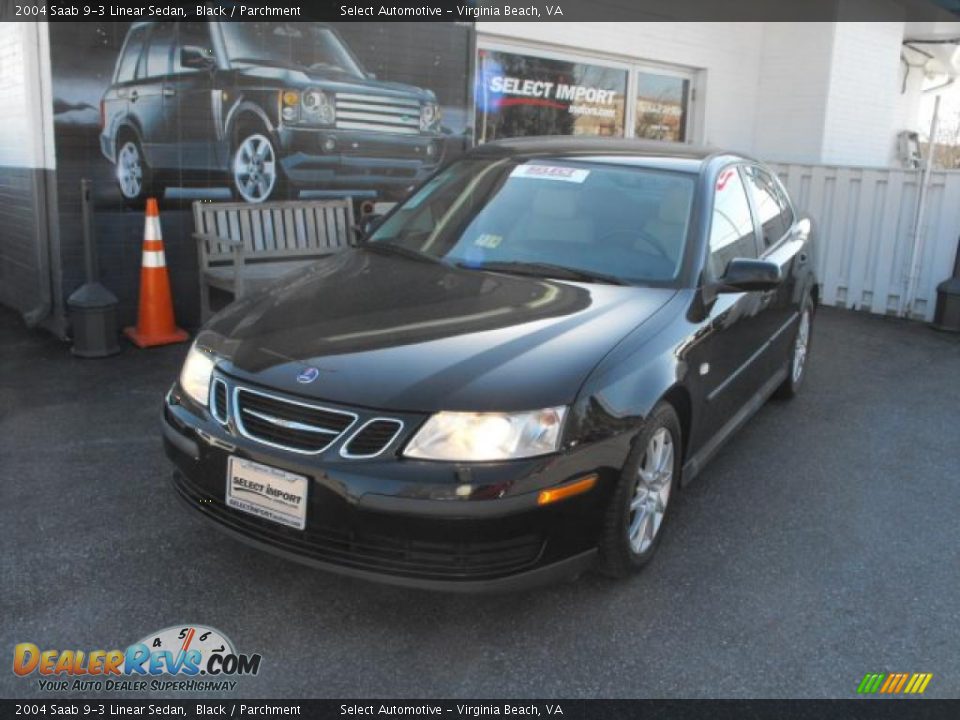 2004 Saab 9-3 Linear Sedan Black / Parchment Photo #2