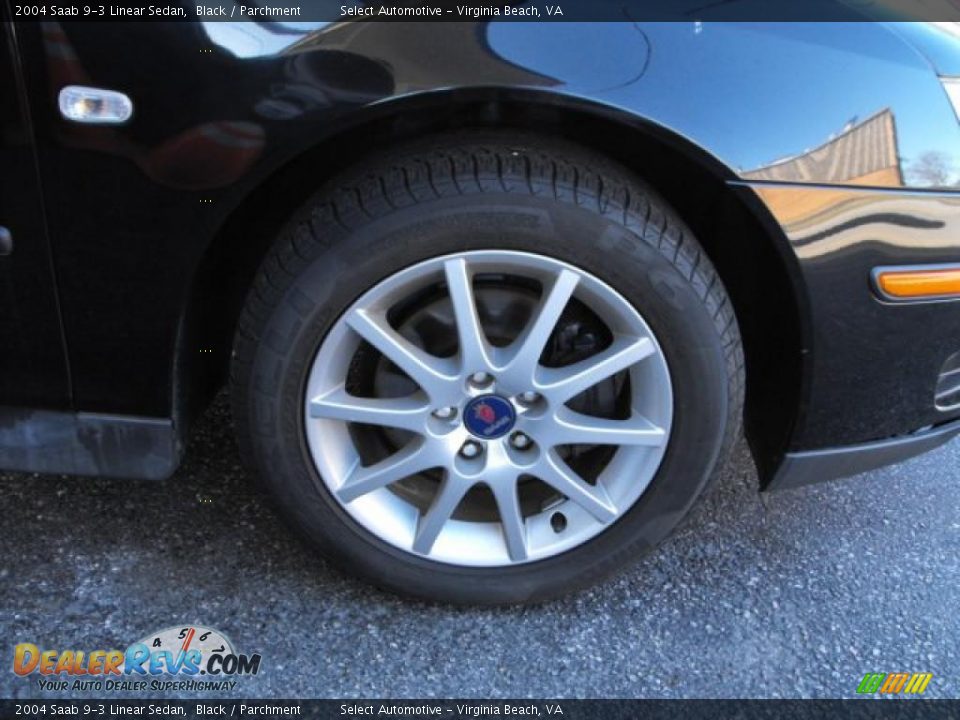2004 Saab 9-3 Linear Sedan Black / Parchment Photo #5