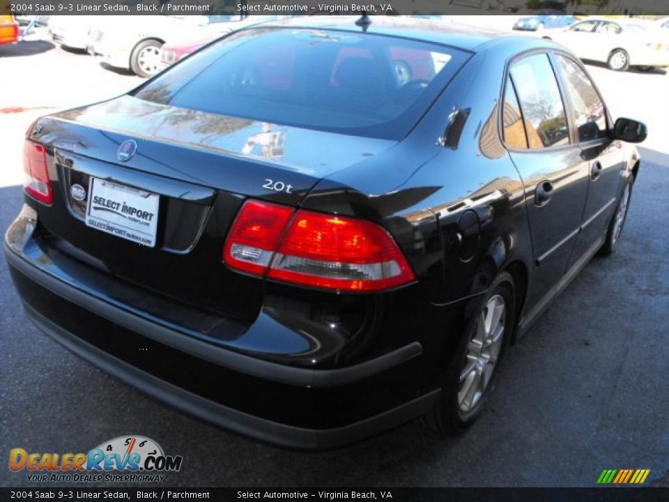 2004 Saab 9-3 Linear Sedan Black / Parchment Photo #6