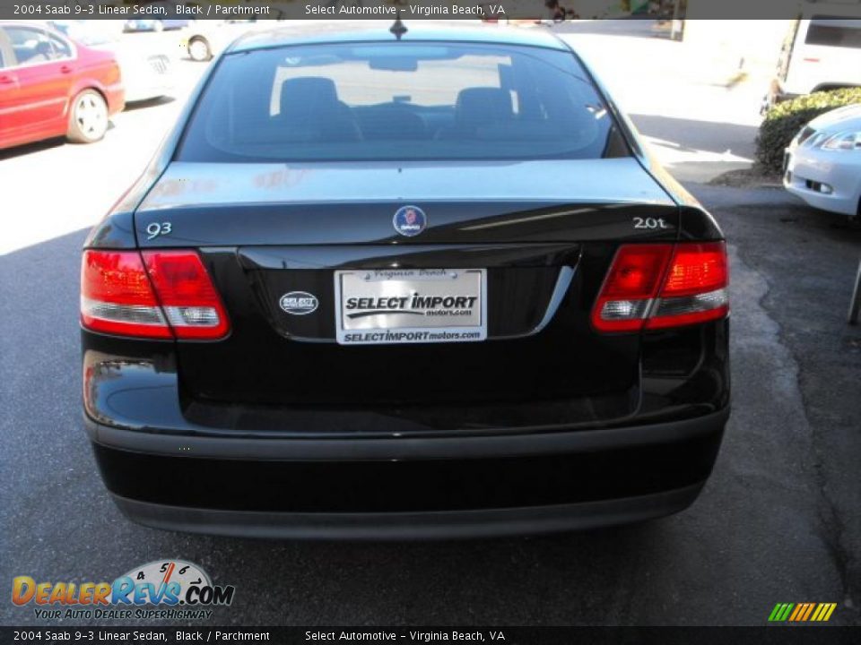 2004 Saab 9-3 Linear Sedan Black / Parchment Photo #7