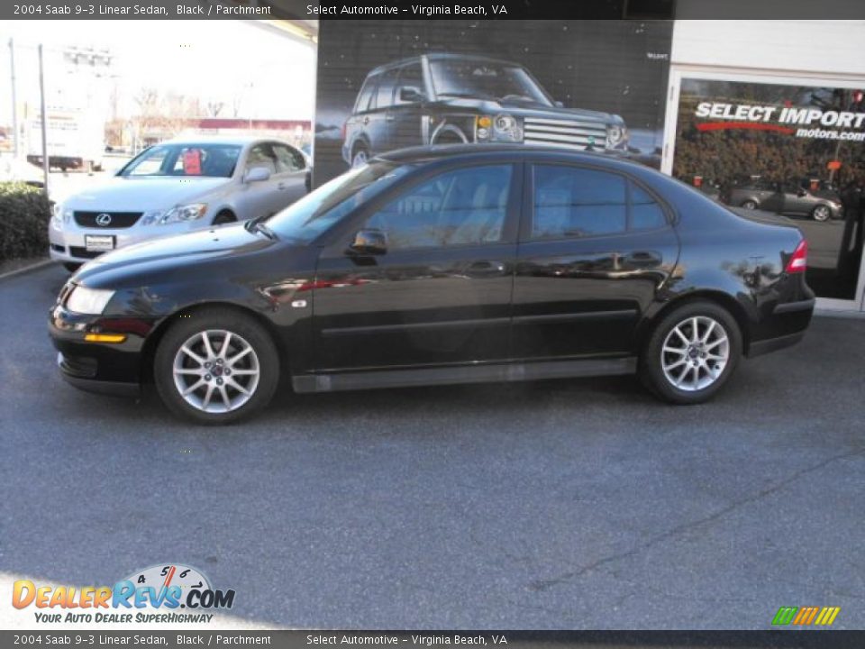 2004 Saab 9-3 Linear Sedan Black / Parchment Photo #9