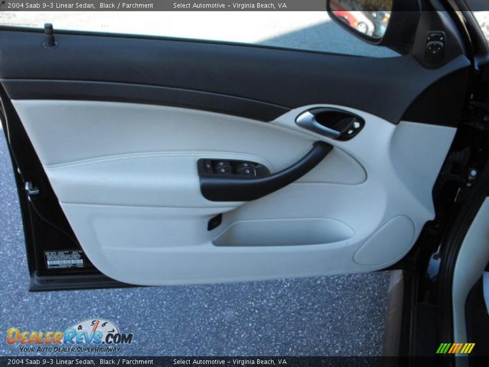 2004 Saab 9-3 Linear Sedan Black / Parchment Photo #11