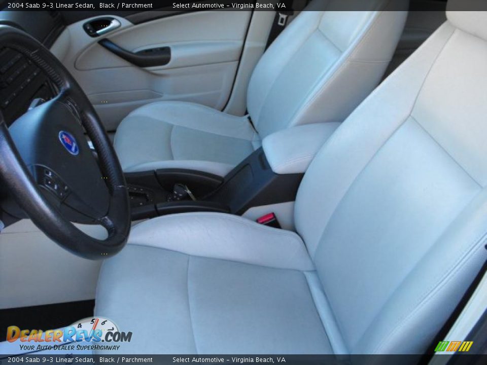2004 Saab 9-3 Linear Sedan Black / Parchment Photo #13