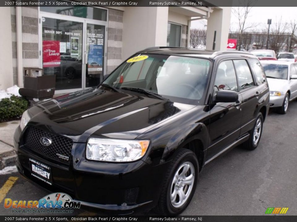 2007 Subaru Forester 2.5 X Sports Obsidian Black Pearl / Graphite Gray Photo #1