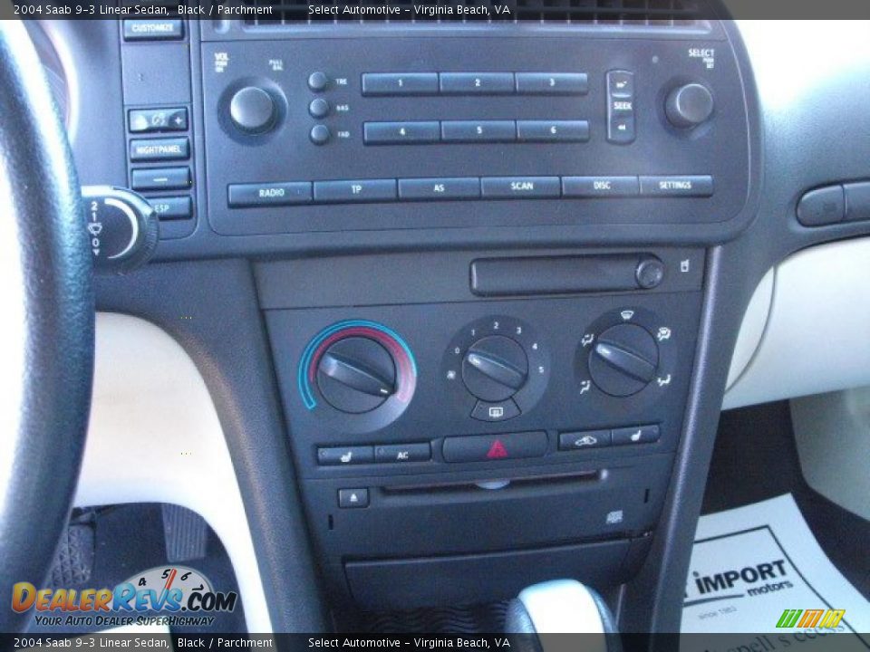 2004 Saab 9-3 Linear Sedan Black / Parchment Photo #15