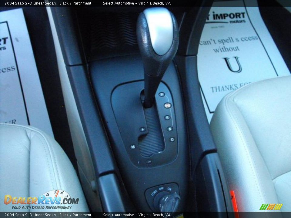2004 Saab 9-3 Linear Sedan Black / Parchment Photo #16