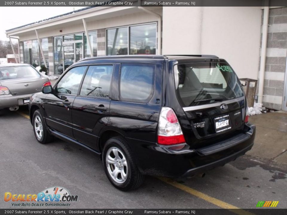 2007 Subaru Forester 2.5 X Sports Obsidian Black Pearl / Graphite Gray Photo #3