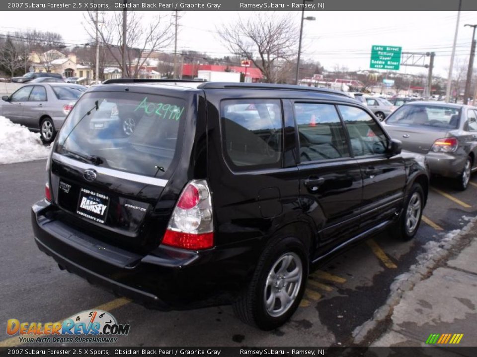 2007 Subaru Forester 2.5 X Sports Obsidian Black Pearl / Graphite Gray Photo #4