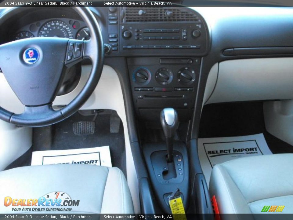 2004 Saab 9-3 Linear Sedan Black / Parchment Photo #18