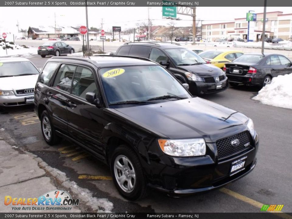2007 Subaru Forester 2.5 X Sports Obsidian Black Pearl / Graphite Gray Photo #5