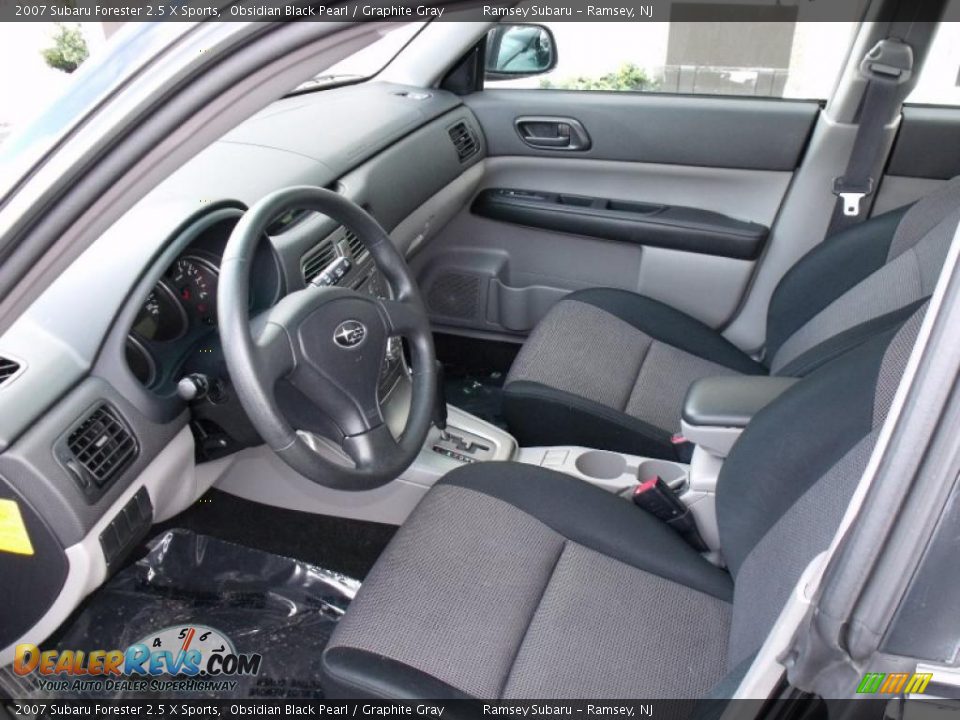 2007 Subaru Forester 2.5 X Sports Obsidian Black Pearl / Graphite Gray Photo #6