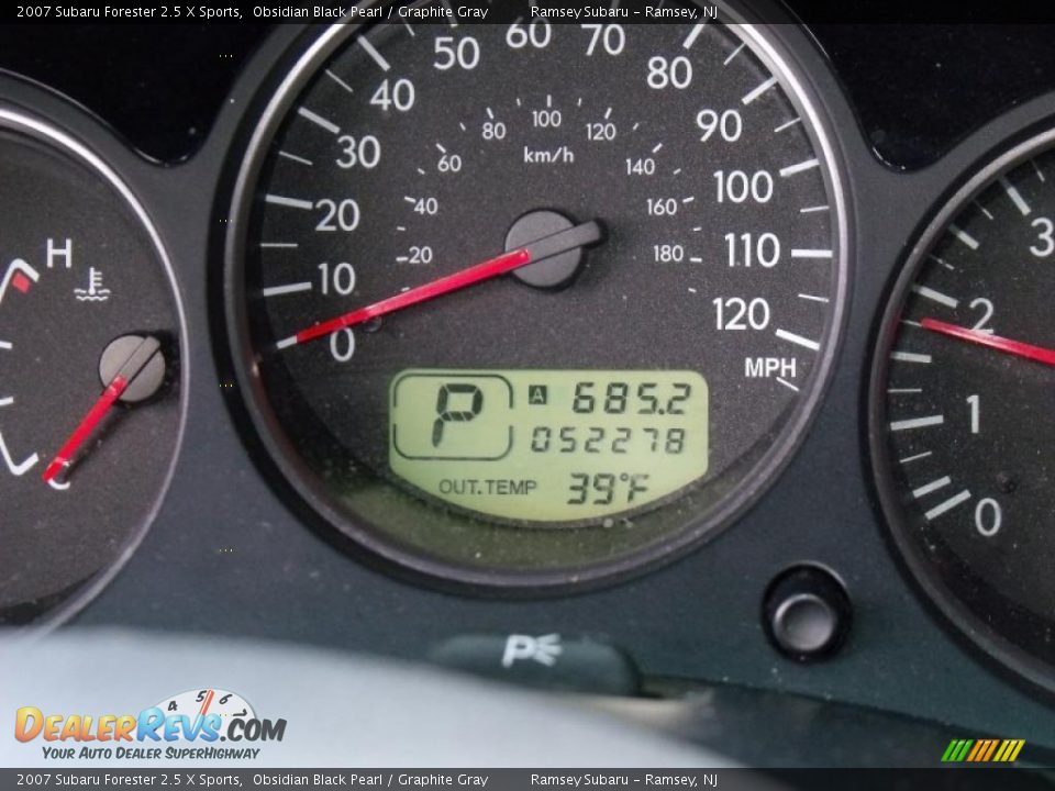 2007 Subaru Forester 2.5 X Sports Obsidian Black Pearl / Graphite Gray Photo #8